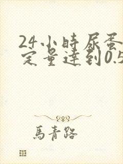 24小时尿蛋白定量达到0.5克