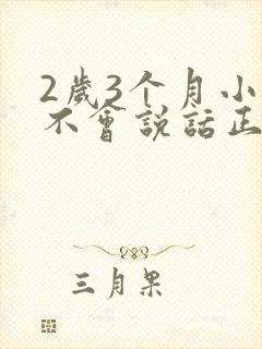 2岁3个月小孩不会说话正常吗