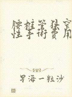 腰椎管狭窄开放性手术费用