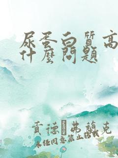 尿蛋白质高说明什么问题