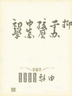 初中孩子抑郁辍学怎么办