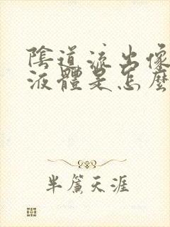 阴道流出像血的液体是怎么回事