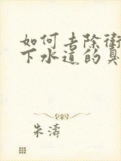 如何去除卫生间下水道的臭味