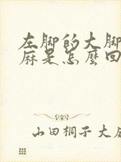 左脚的大脚趾头麻是怎么回事