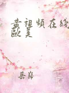 黄视频在线观看欧美