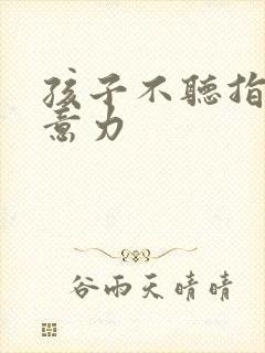 孩子不听指令注意力