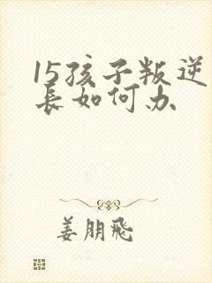 15孩子叛逆家长如何办