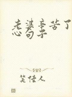 老婆辛苦了的暖心句子