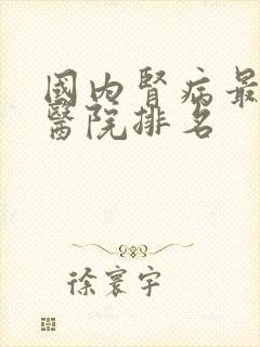 国内肾病最好的医院排名