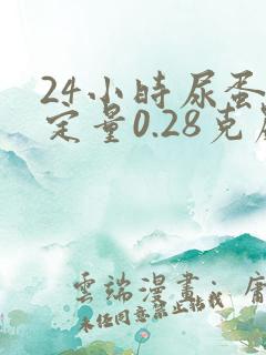 24小时尿蛋白定量0.28克严重吗