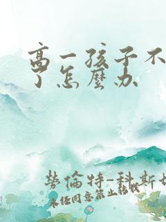 高一孩子不上学了怎么办