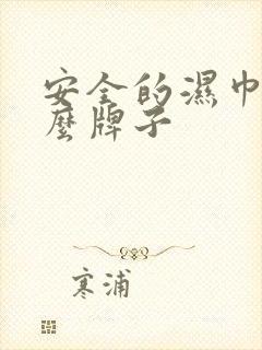 安全的湿巾纸什么牌子