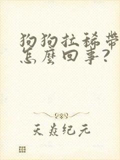 狗狗拉稀带血是怎么回事?