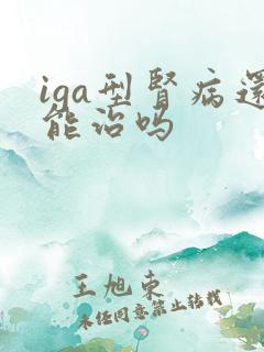 iga型肾病还能治吗