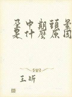 孕中期头晕呕吐是什么原因