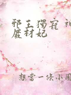 邪王独宠 神医废材妃