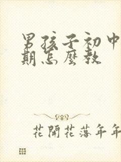 男孩子初中叛逆期怎么教