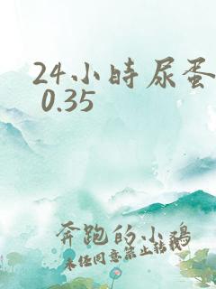 24小时尿蛋白 0.35