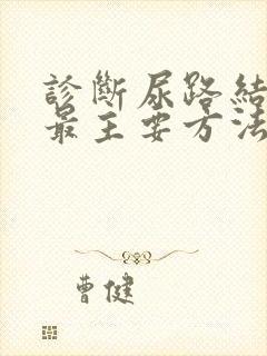 诊断尿路结石的最主要方法是