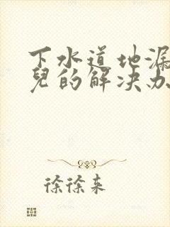 下水道地漏反味儿的解决办法