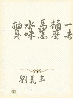 抽水马桶一直有臭味怎么去除