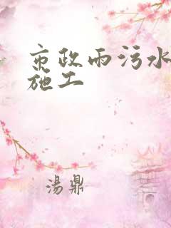 市政雨污水管道施工