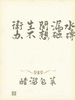 卫生间漏水怎么办不想砸砖