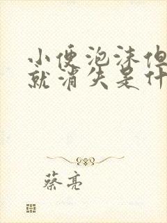 小便泡沫但一会就消失是什么原因