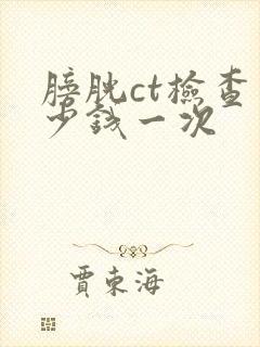 膀胱ct检查多少钱一次