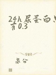 24h尿蛋白只有0.3