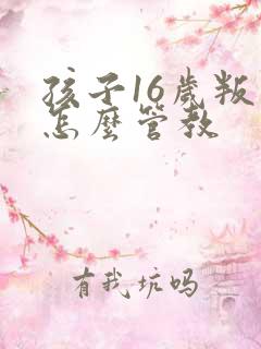 孩子16岁叛逆怎么管教