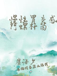 慢性胃炎感染幽门螺杆菌