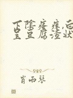 下阴瘙痒,白带呈豆腐渣状