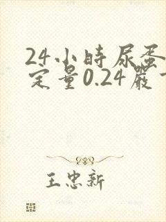 24小时尿蛋白定量0.24严重吗