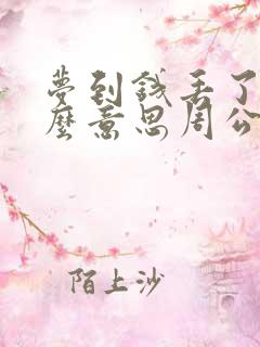 梦到钱丢了是什么意思周公解梦