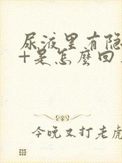 尿液里有隐血1+是怎么回事