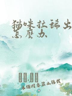 猫咪拉稀出血了怎么办