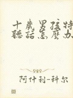 十岁男孩特别不听话怎么办