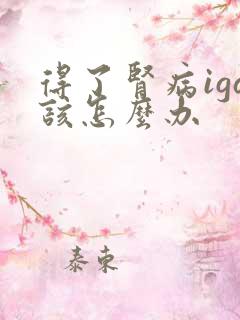 得了肾病iga该怎么办