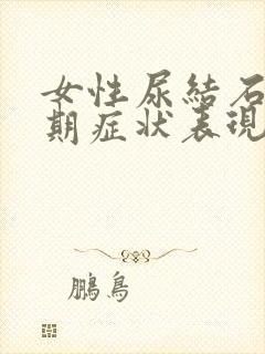 女性尿结石的初期症状表现有哪些