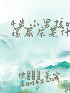 4岁小男孩晚上还尿床是什么原因