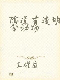 阴道有透明粘稠分泌物