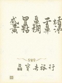 感冒鼻子堵塞有黄粘稠鼻涕