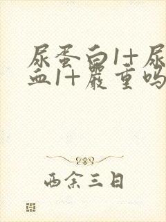 尿蛋白1+尿潜血1+严重吗