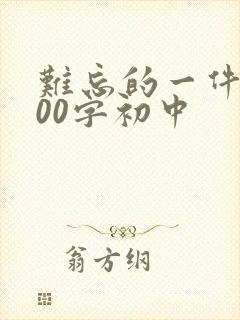难忘的一件事800字初中