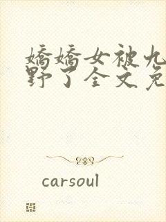 娇娇女被九叔宠野了全文免费阅读