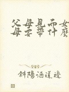 父母见面女方父母要带什么礼物