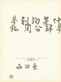 梦到狗是什么征兆 周公解梦