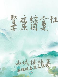 肾病综合征的主要原因是