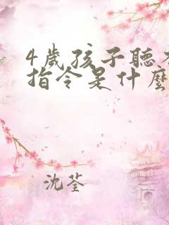 4岁孩子听不懂指令是什么原因